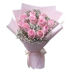 11-Pink-Roses-in-Bouquet