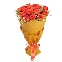 12-Orange-Roses-Bouquet