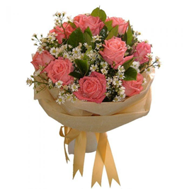 12-Peach- Roses-Bouquet