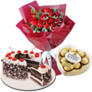 12-Roses-Bouquet-with-Chocolate-Box-and-Cake