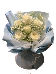 6-Cream-Roses-Bouquet