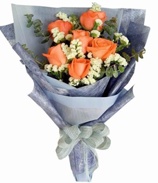 6-Orange-Roses-Bouquet