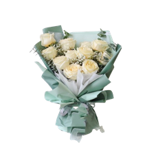 9-Cream-Roses-Bouquet