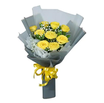 9-Yellow-Roses-Bouquet