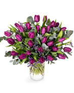 Purple tulip bouquet