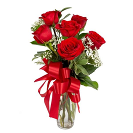 Six-red-roses-in-a-vase