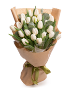 White tulips bouquet